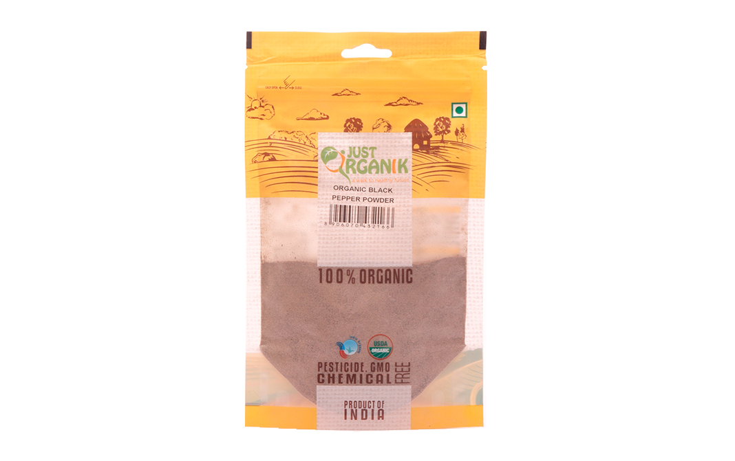 Just Organik Organic Black Pepper Powder   Pack  50 grams